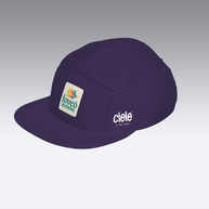 Foveō Running CLB Cap by Ciele Athletics in dark purple with reflective, lightweight, breathable mesh, machine washable, packable for running and outdoor use