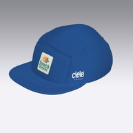 Foveō Running CLB Cap by Ciele Athletics in blue with reflective, lightweight, breathable COOLmatic mesh, packable running headwear