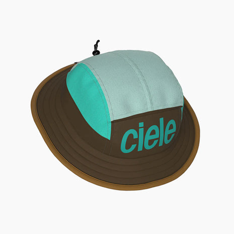 BKTHat - Standard by Ciele in brown and teal, bucket hat with full coverage and performance features for sunny day running protection