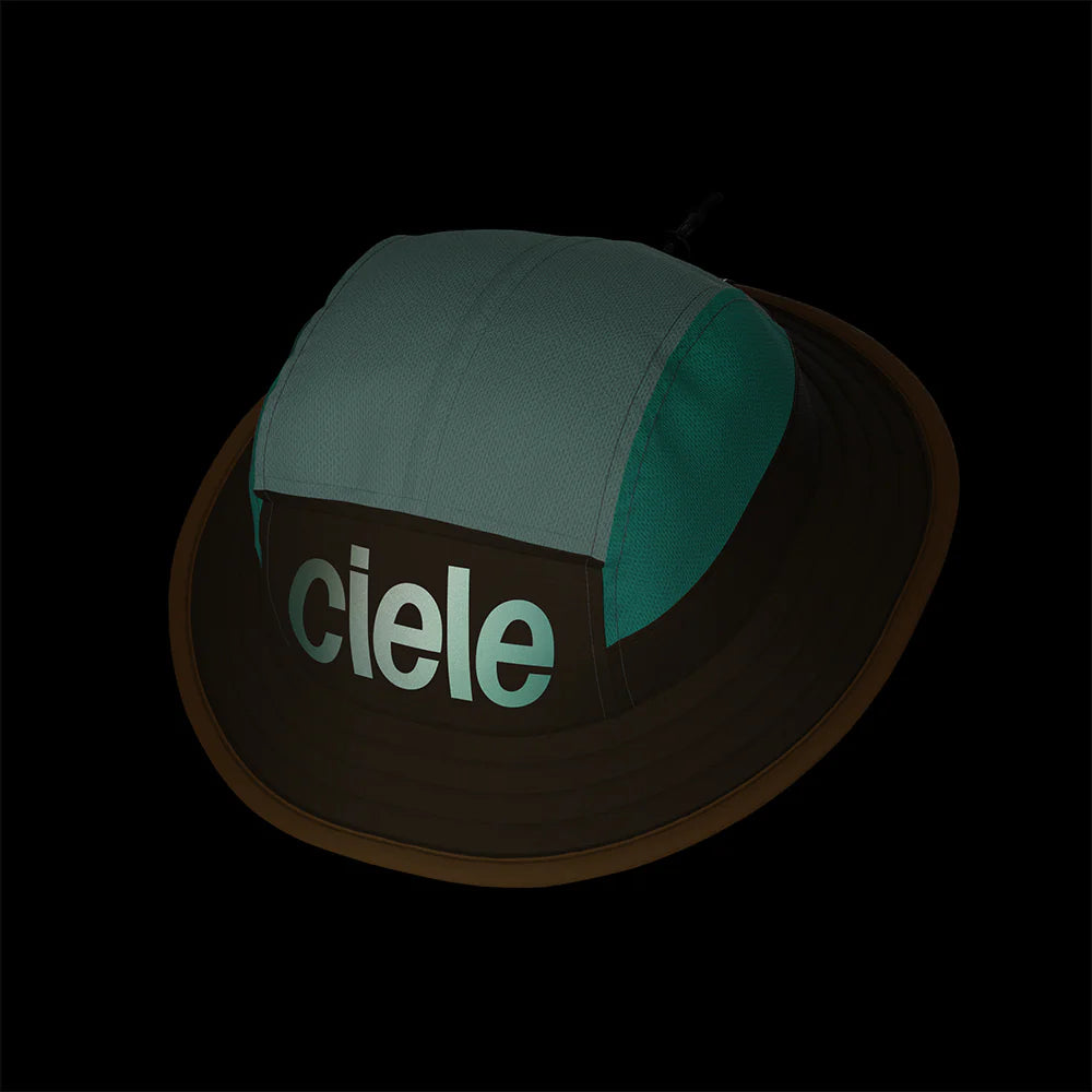 BKTHat - Standard by Ciele in teal and brown bucket hat with full coverage, performance features for sunny day running and outdoor use