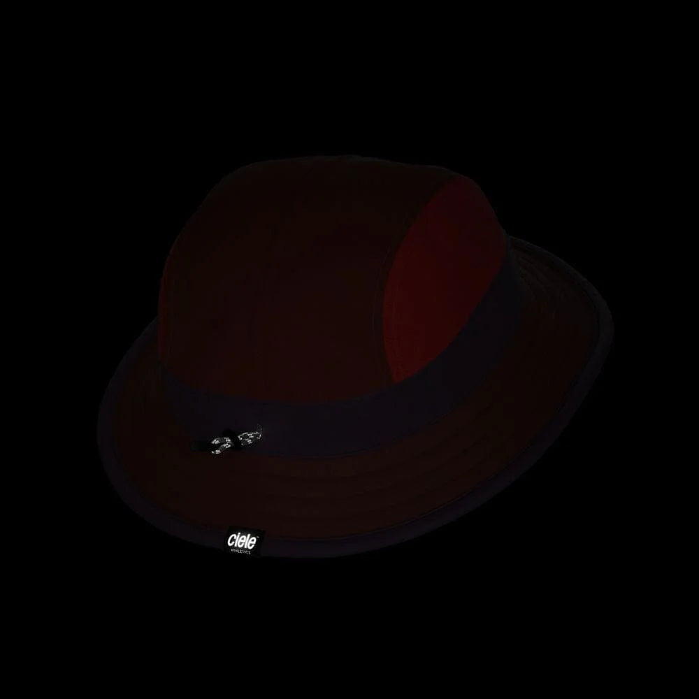 BKTHat - Standard by Ciele in red and black bucket hat with full sun protection and performance features for running and outdoor use in Canada