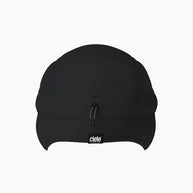 FLTCap WND - Ultra Iconic by Ciele in black with fold-away ear flaps, cold weather headwear designed for running and outdoor use in Canada