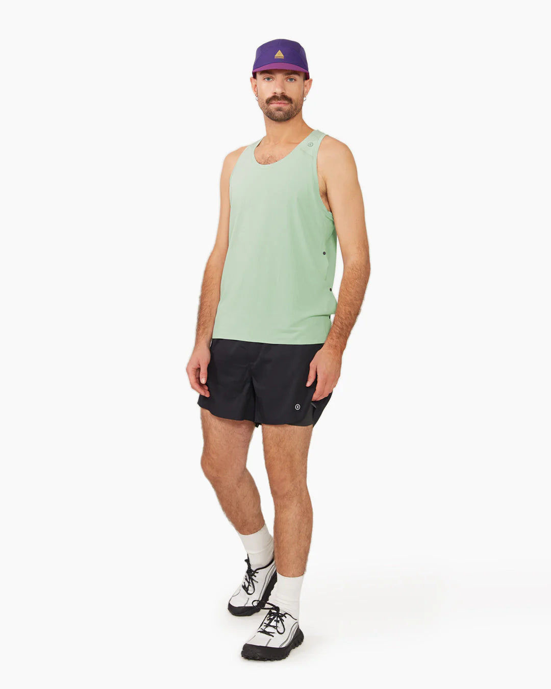 FSTCap 2 - Run Mountains SM in purple by Ciele, low-profile running cap with cycling-inspired brim, ideal for mountain running and outdoor use