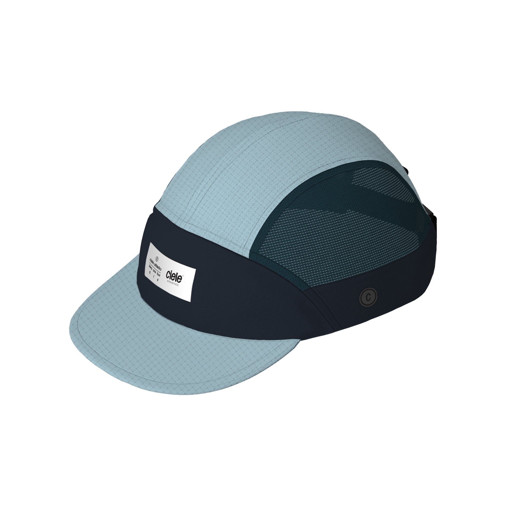 FSTCap SC - ZOF by Ciele in light blue and black, low profile cycling-inspired brim cap ideal for running and outdoor use in Canada