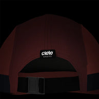FSTCap SC - ZOF by Ciele in dark red with adjustable strap and cycling-inspired low-profile brim for running and outdoor use