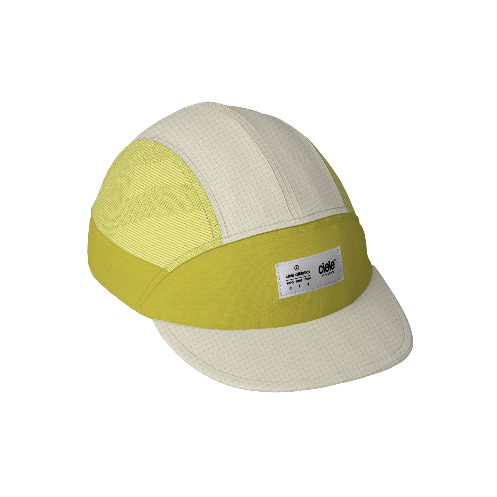 FSTCap SC - ZOF by Ciele in light beige and yellow with cycling inspired brim, low profile hat for running and outdoor use in Canada