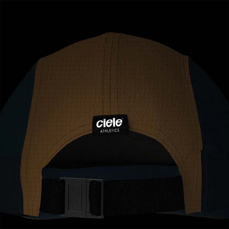 FSTCap SC - ZOF by Ciele in dark brown and black with cycling-inspired brim, low profile adjustable headwear ideal for running and outdoor use