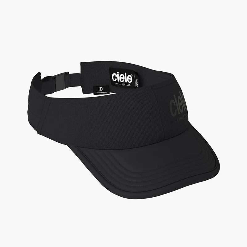 FSTVisor Dual SC - Athletics by Ciele in black with SOFTcurve brim and stretch fit for comfortable, modern, technical headwear ideal for running