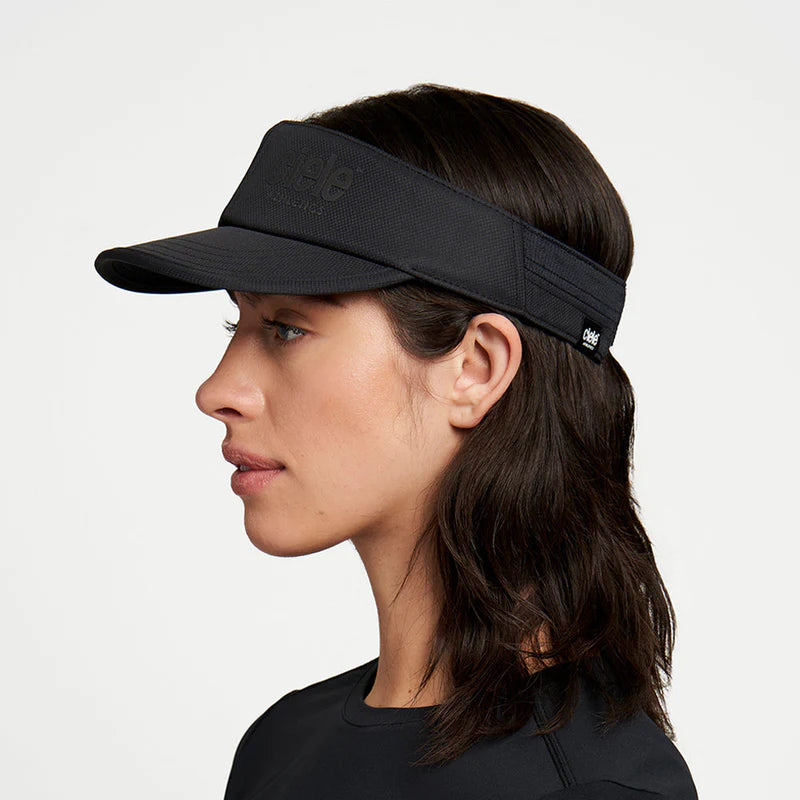 FSTVisor Dual SC - Athletics by Ciele in black with SOFTcurve brim and stretch fit designed for comfortable running and outdoor use