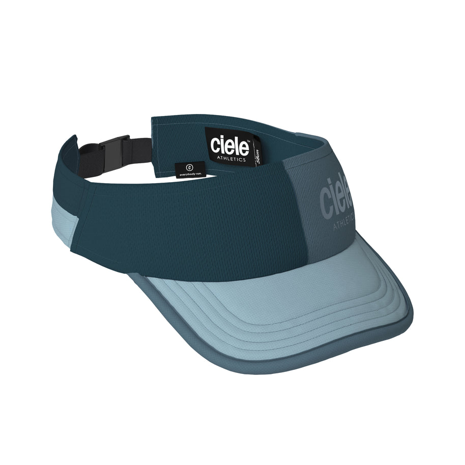 FSTVisor Dual SC - Athletics by Ciele in dark teal and light blue with SOFTcurve brim and stretch fit for comfortable running and outdoor use