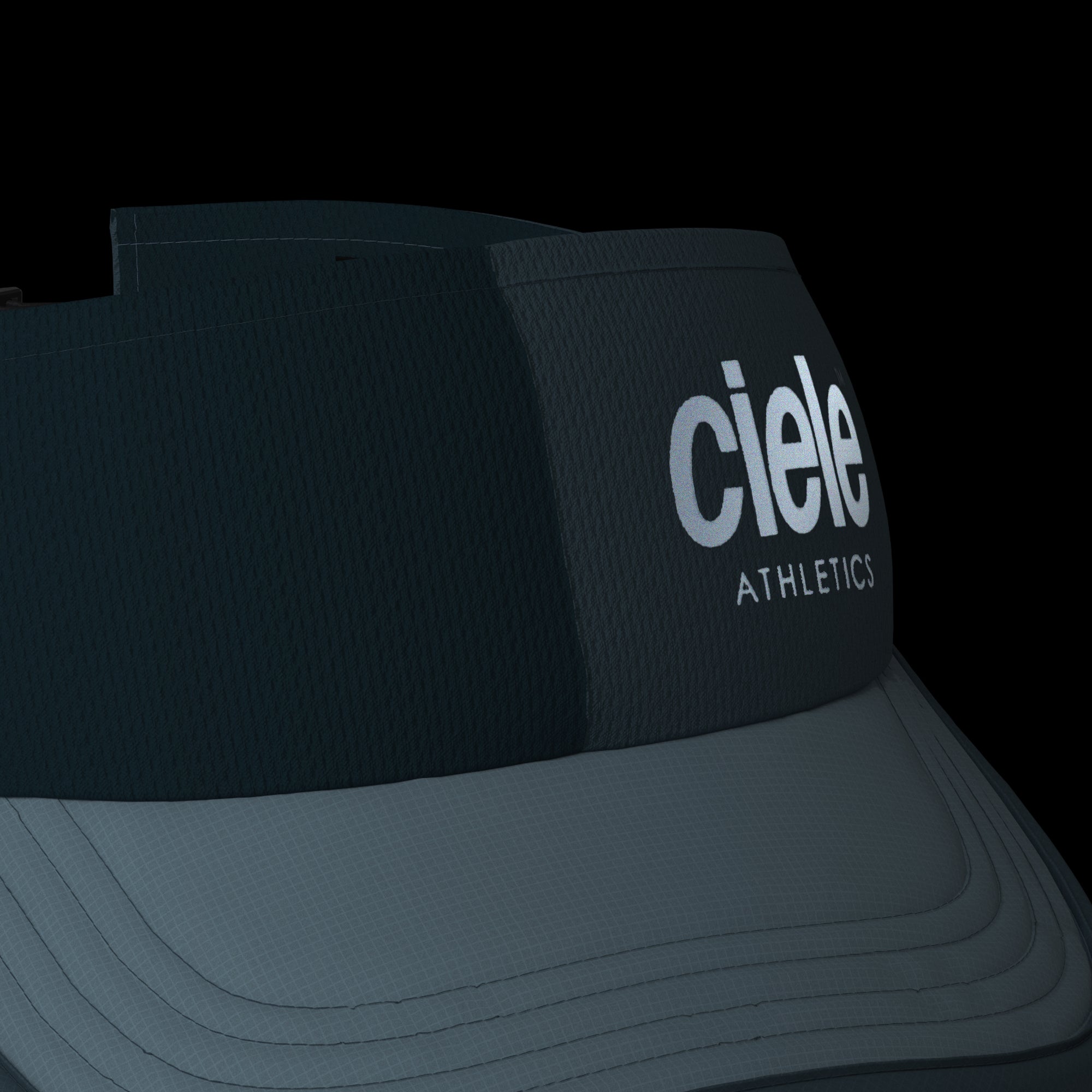 FSTVisor Dual SC - Athletics by Ciele in black and grey with SOFTcurve brim and stretch fit for comfortable technical running headwear