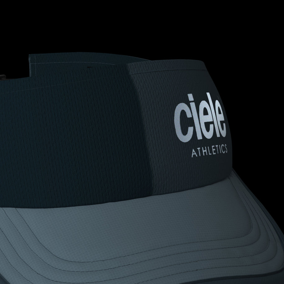 FSTVisor Dual SC - Athletics by Ciele in black and grey with SOFTcurve brim and stretch fit for comfortable technical running headwear