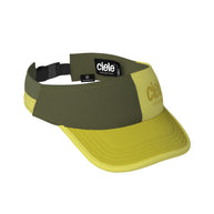 FSTVisor Dual SC - Athletics by Ciele in olive and lime with SOFTcurve brim and stretch fit, comfortable technical visor for running and outdoor use