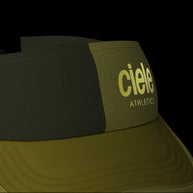 FSTVisor Dual SC - Athletics by Ciele in olive green with SOFTcurve brim and stretch fit, comfortable technical visor for running and outdoor use