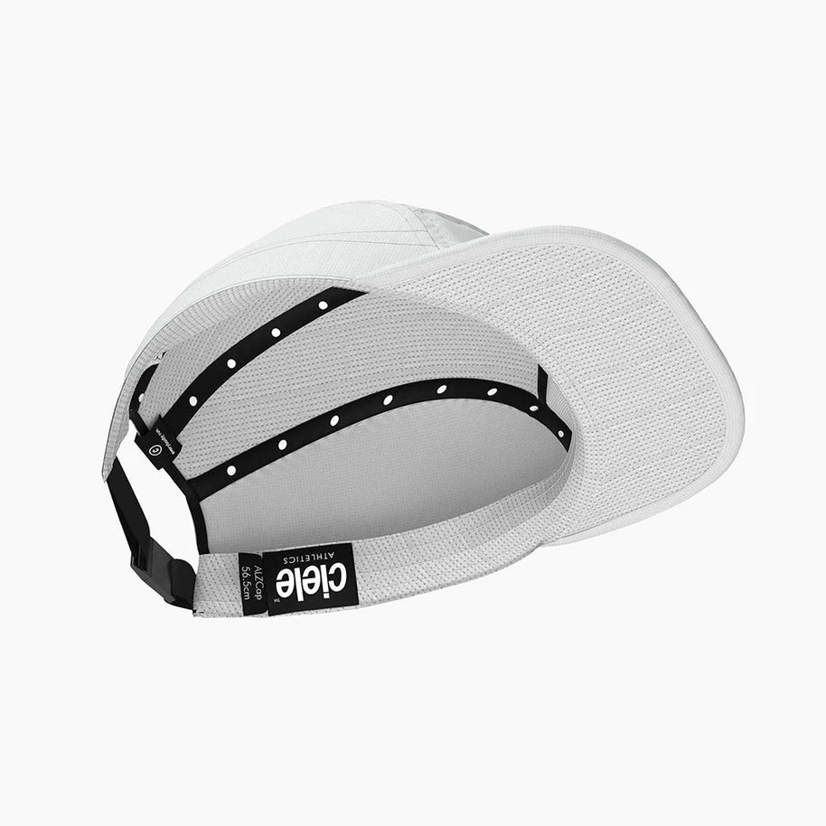 ALZCap - Athletics Small by Ciele in white with COOLmatic mesh for breathability, low-profile fitted running cap ideal for outdoor use