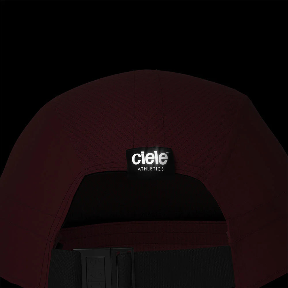 ALZCap - Athletics Small by Ciele in dark red with COOLmatic mesh for breathability, low profile fitted athletics cap ideal for running