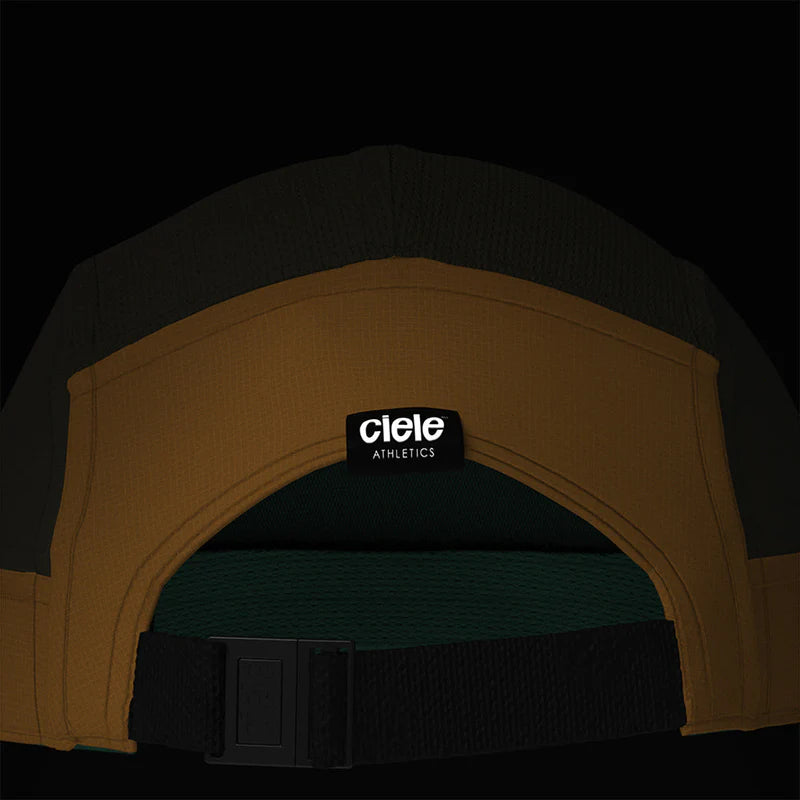 GOCap - C Plus Box by Ciele in brown and black, lightweight reflective soft brim running cap, machine washable, ideal for running in Canada