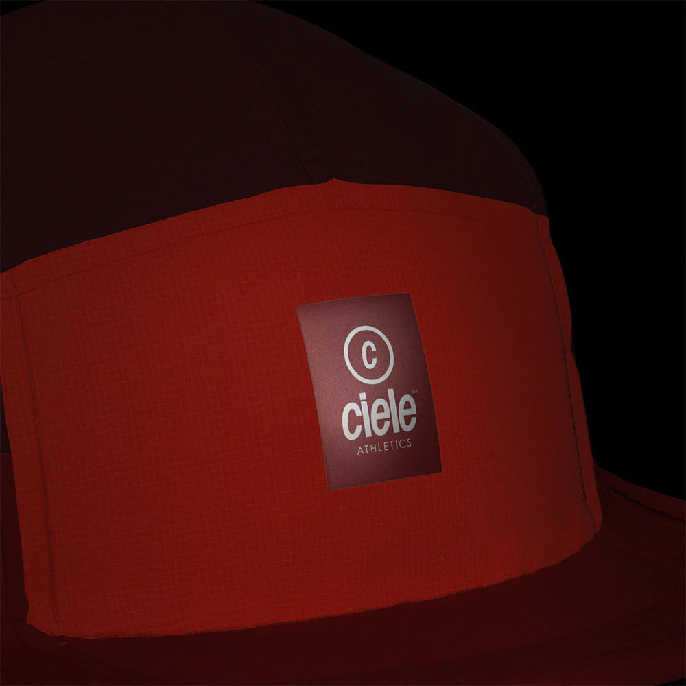GOCap - C Plus Box by Ciele in deep red soft brim run cap with lightweight reflective fabric ideal for running and outdoor use