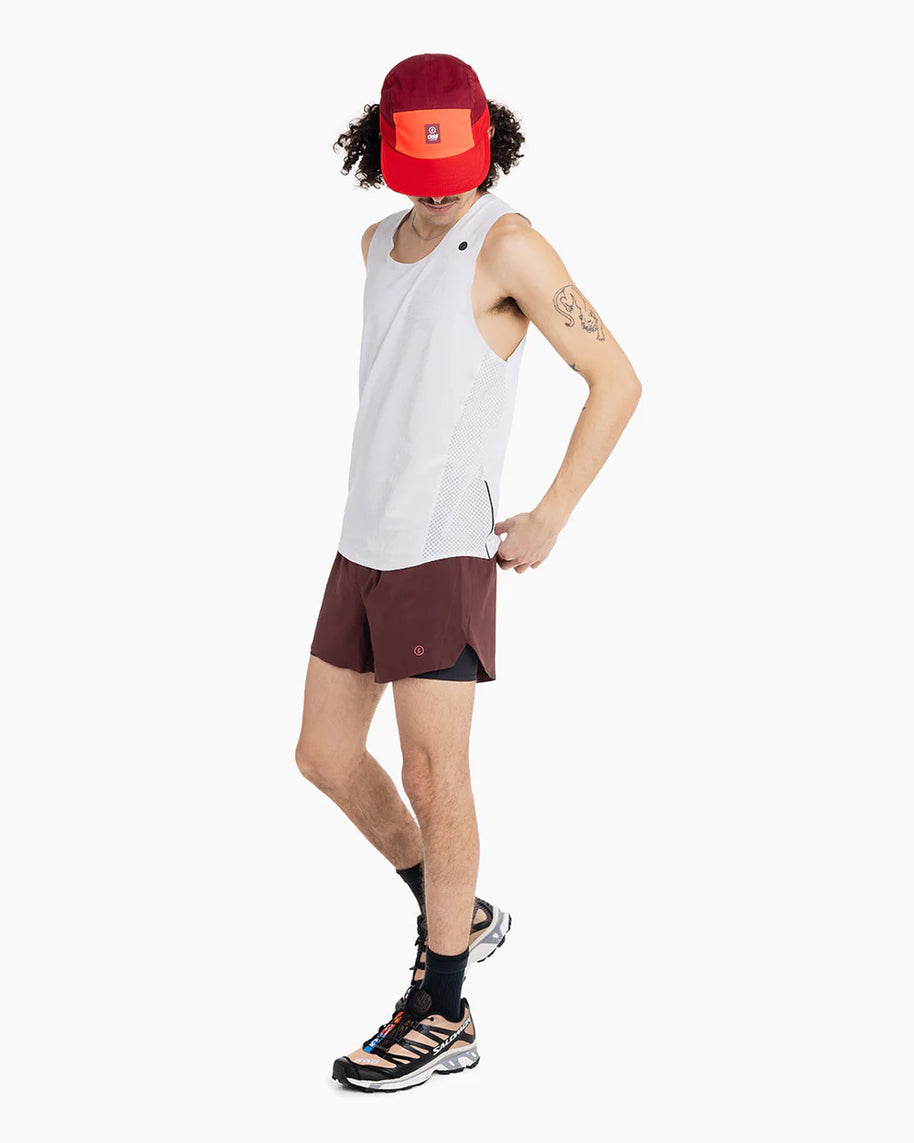 GOCap - C Plus Box by Ciele in red and orange, lightweight reflective soft brim running cap for race and daily running use