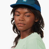 GOCap - C Plus Box by Ciele in blue and navy, lightweight reflective soft brim run cap ideal for running and outdoor use in Canada