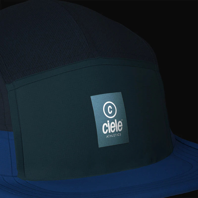 GOCap - C Plus Box by Ciele in navy and black with soft brim, lightweight reflective running cap ideal for races and outdoor running