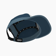 GOCap - C Plus Box by Ciele in blue and white soft brim run cap, lightweight, reflective, machine washable, ideal for running and outdoor use