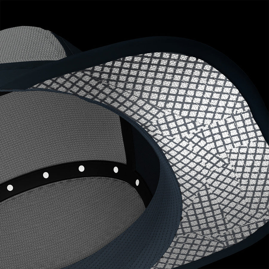 GOCap Carbon - Speed Play by Ciele in dark colors with carbon fiber for temperature control and odor resistance running headwear