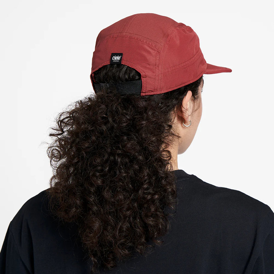 GOCap - Athletics by Ciele in deep red, breathable running cap with adjustable strap, sustainable fabric for men and women runners in Canada