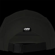 GOCap - Athletics by Ciele in black with adjustable strap, lightweight running cap made with sustainable repreve fabric for runners