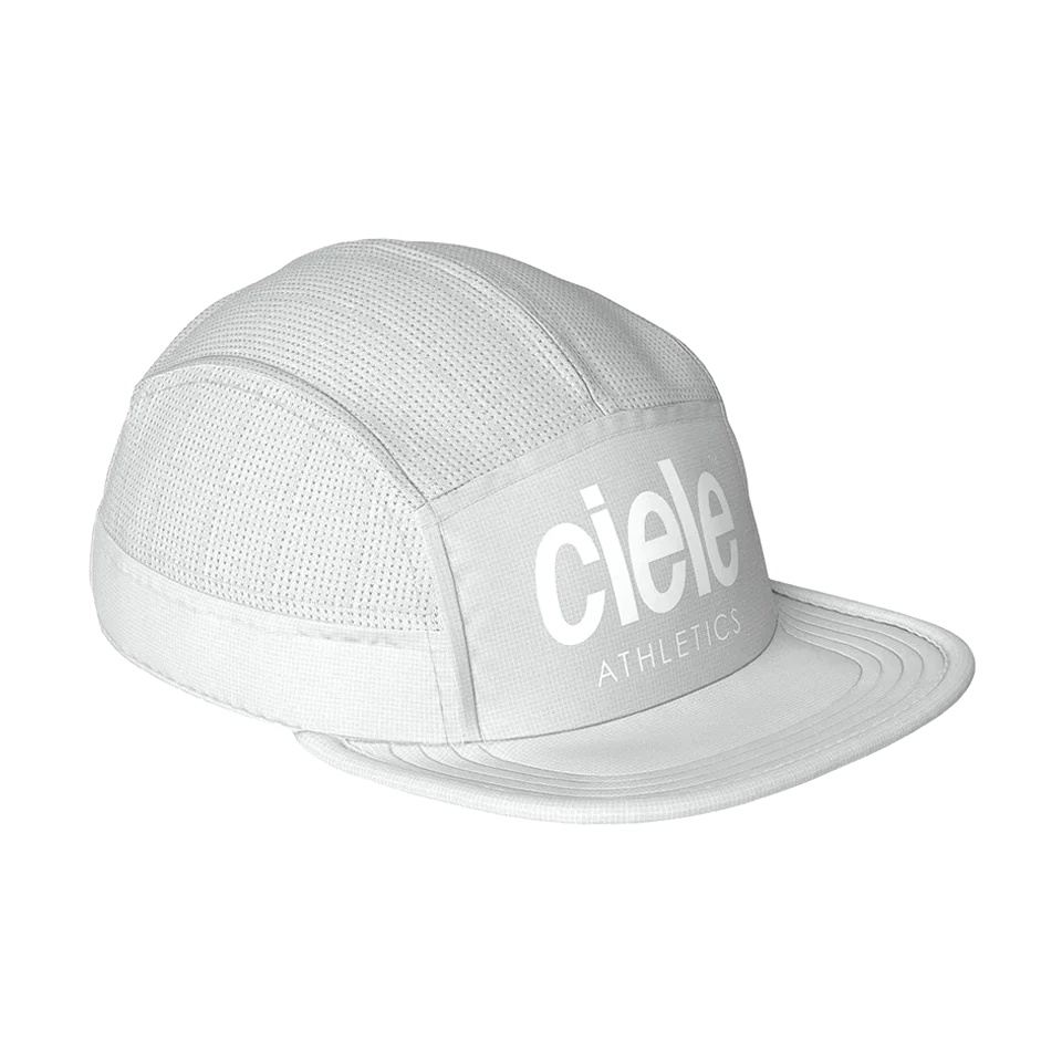 GOCap - Athletics by Ciele in light grey with breathable mesh, sustainable Repreve fabric, designed for running and outdoor use
