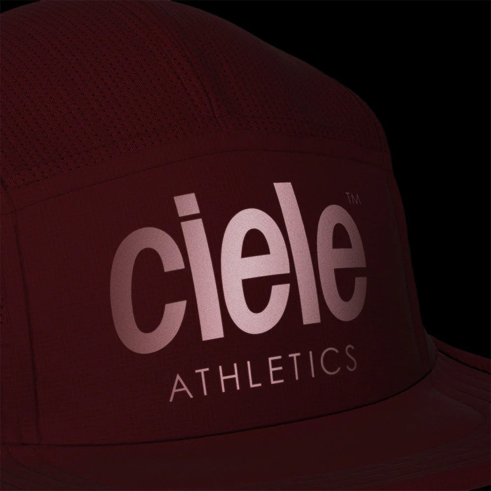 GOCap - Athletics by Ciele in dark red with breathable mesh, made from Repreve, lightweight running cap for men and women in Canada