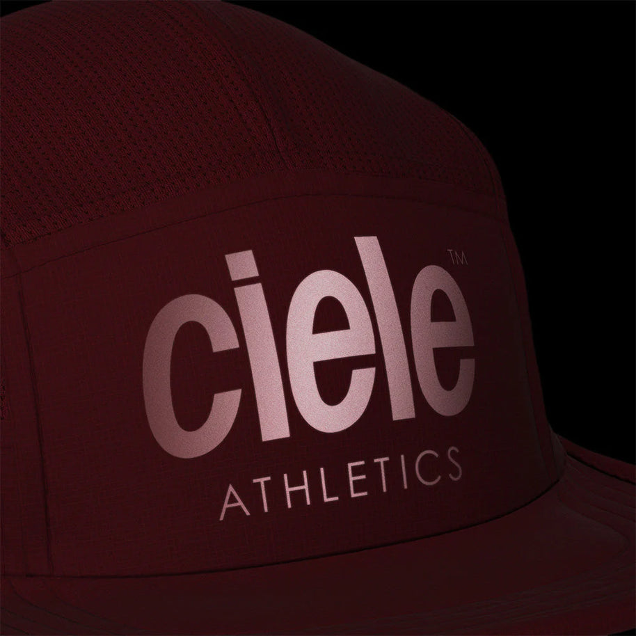GOCap - Athletics by Ciele in dark red with breathable mesh, made from Repreve, lightweight running cap for men and women in Canada