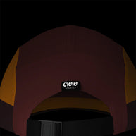 GOCap SC - C Plus Box by Ciele in dark red and mustard with SOFTcurve brim for long distance running comfort and outdoor use