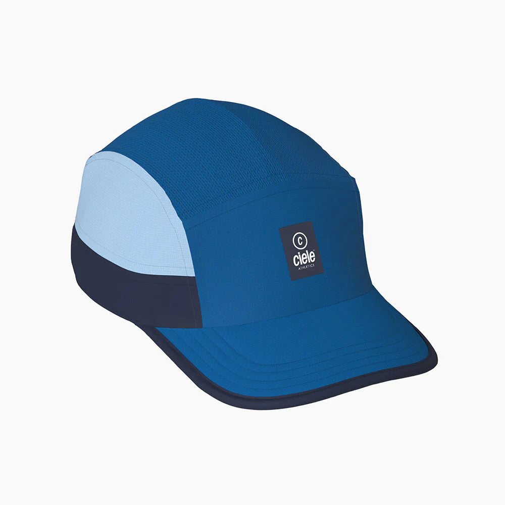 GOCap SC - C Plus Box by Ciele in blue and navy with SOFTcurve brim, lightweight running cap for long distance comfort and sun protection