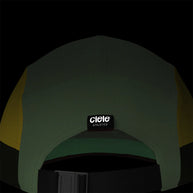 GOCap SC - C Plus Box by Ciele in dark green and mustard with SOFTcurve brim, lightweight running cap for long distance comfort