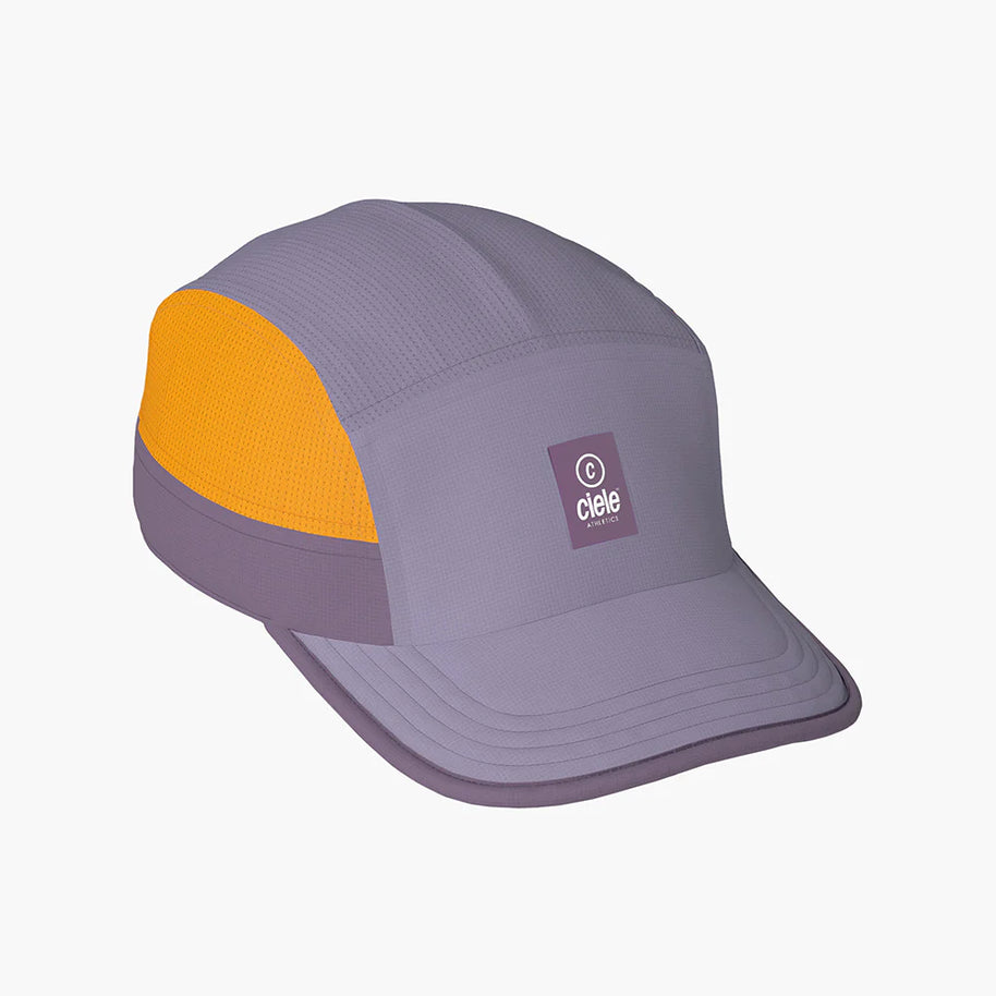 GOCap SC - C Plus Box by Ciele in purple and orange with SOFTcurve brim for long distance comfort and sun protection, ideal for running
