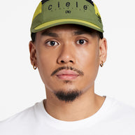 GOCap SC - Decade by Ciele in olive green and yellow with SOFTcurve brim, lightweight running cap for long-distance comfort and sun protection