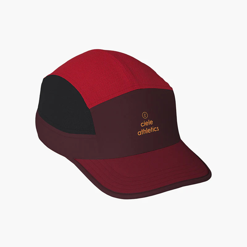 GOCap SC - Iconic Pyramid by Ciele in red and black with SOFTcurve brim, lightweight headwear for running and outdoor comfort in Canada