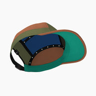 GOCap SC - Iconic Pyramid by Ciele in green, brown, and blue with SOFTcurve brim for long-distance running comfort and sun protection