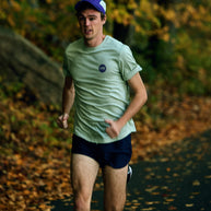 GOCap SC - Iconic Pyramid by Ciele in purple and green with SOFTcurve pre-curved brim for long-distance running comfort and protection
