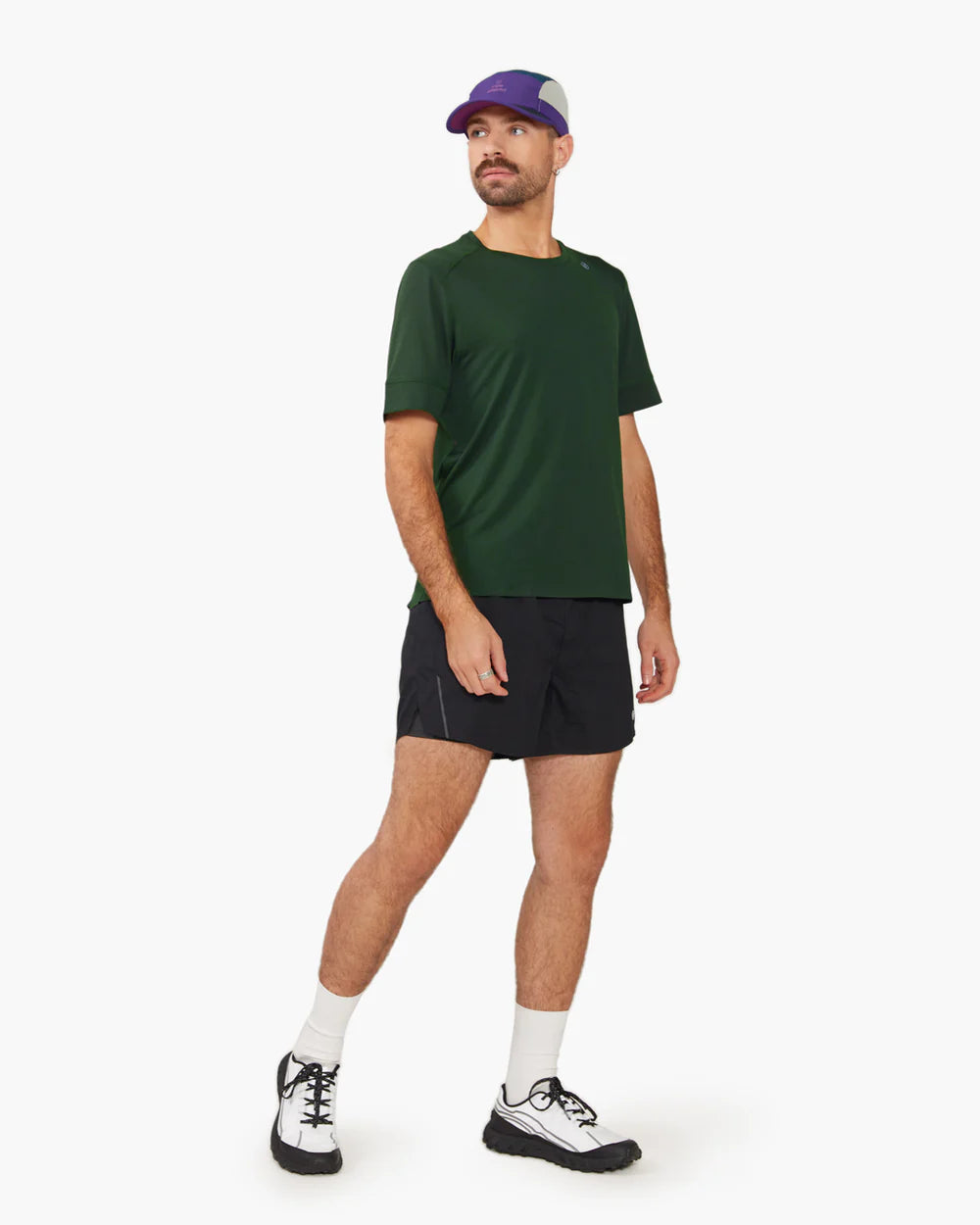 GOCap SC - Iconic Pyramid by Ciele in purple and white with SOFTcurve brim, lightweight running hat for long-distance comfort and protection