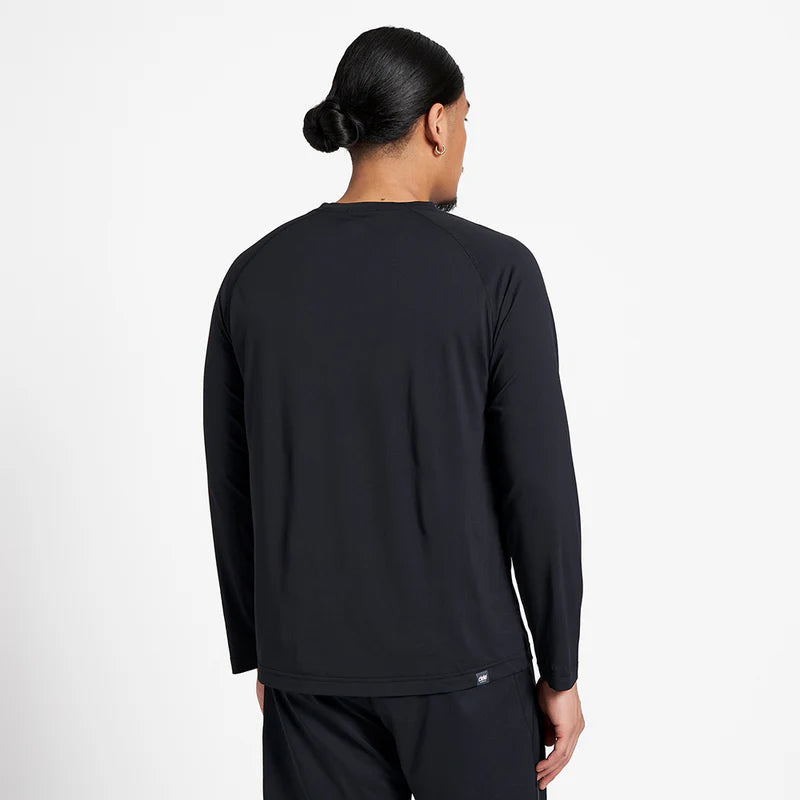 Dly Long Sleeve - Men by Ciele in black, four-way stretch, UPF 50+, COOLmatic PLUS™, performance t-shirt ideal for running and outdoor use