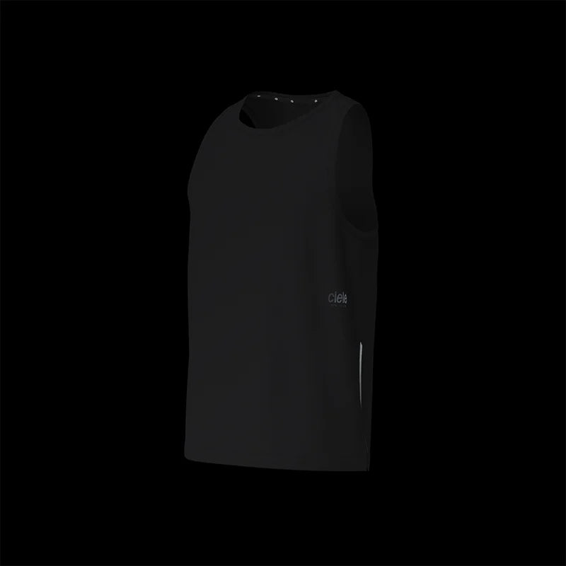 DLY Singlet - Men by Ciele in black, featherlight sweat-wicking singlet designed for running and race-day performance in Canada