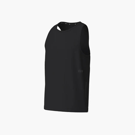 DLY Singlet - Men by Ciele in black, lightweight sweat-fighting running singlet built for race day and fast movement in Canada