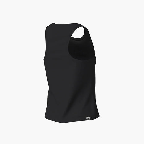 DLY Singlet - Women by Ciele in black, lightweight low-profile singlet designed for running and hot weather comfort in Canada