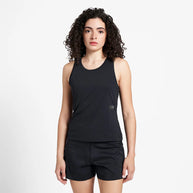 DLY Singlet - Women by Ciele in black, lightweight low-profile running singlet designed for comfort on hot days and hard runs
