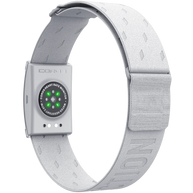 Heart Rate Monitor by Coros in light grey with adjustable strap, Bluetooth compatible, 38-hour continuous heart rate tracking ideal for running and fitness
