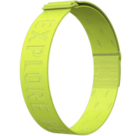 Heart Rate Monitor Band by Coros in neon yellow polyester fiber with snug, breathable fit for accurate heart rate tracking and comfort
