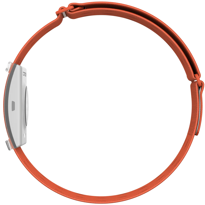 Heart Rate Monitor by Coros in orange and white with Bluetooth compatibility and 38-hour battery for accurate workout tracking