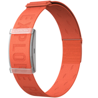 Heart Rate Monitor by Coros in orange with Bluetooth compatibility, over 38 hours continuous heart rate tracking for workouts